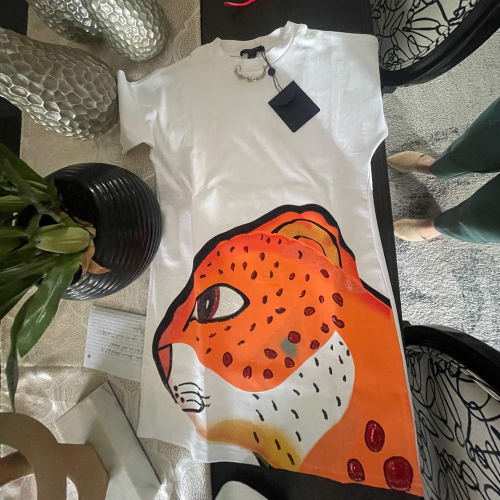 Louis Vuitton Sequin Leopard T-Shirt Dress